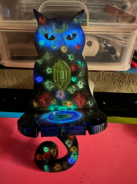 Black Cat Tee Candle Holder