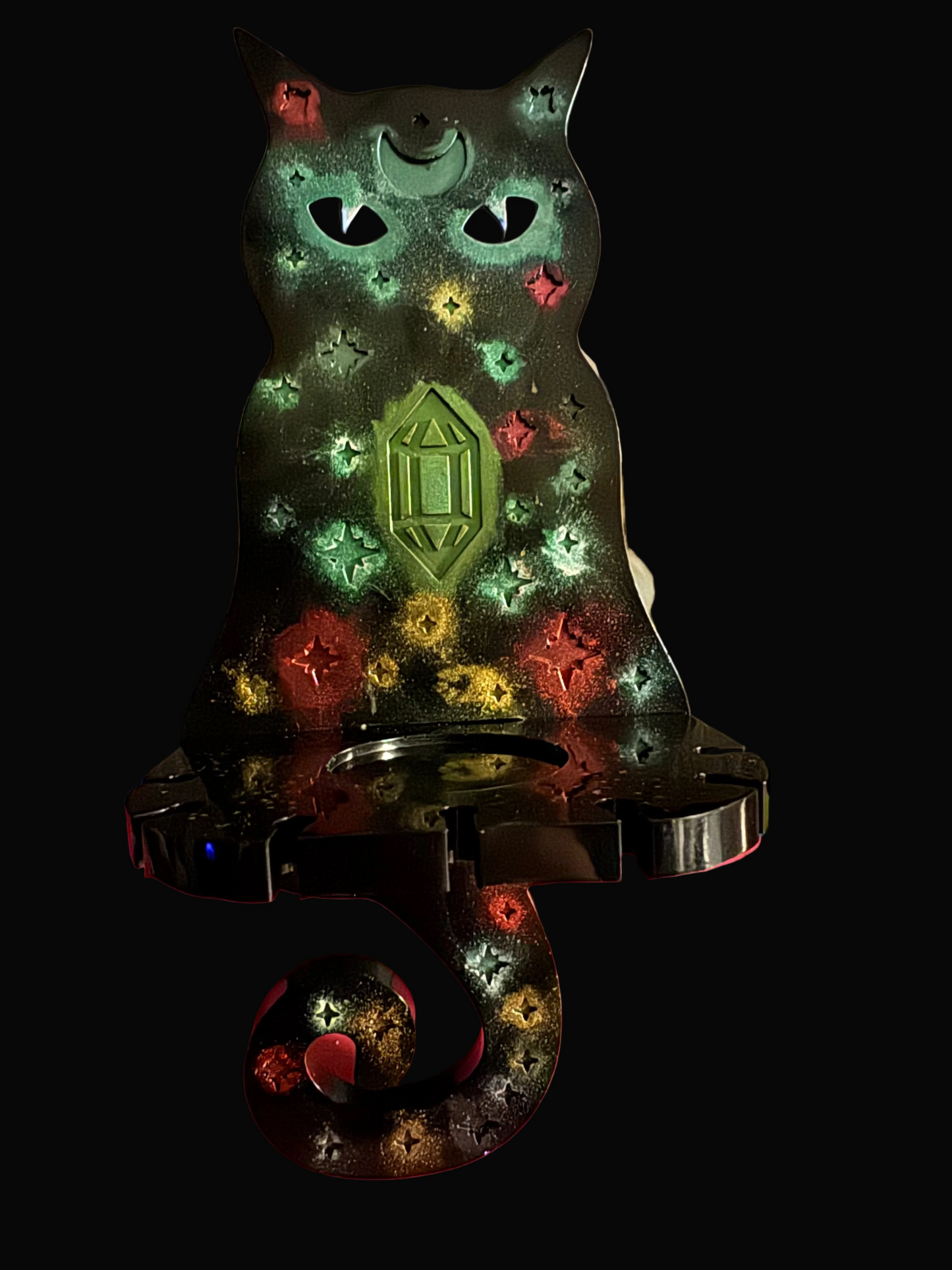 Black Cat Tee Candle Holder