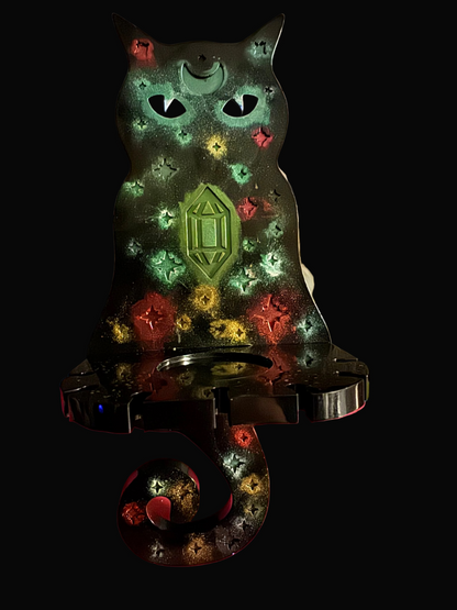 Black Cat Tee Candle Holder