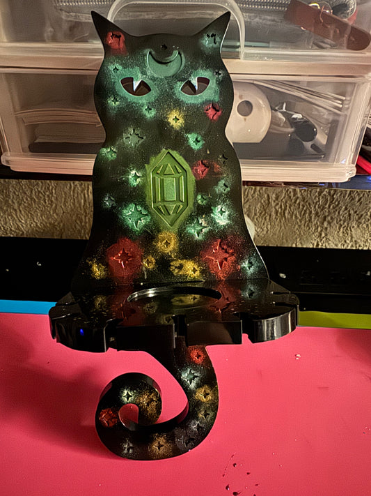 Black Cat Tee Candle Holder