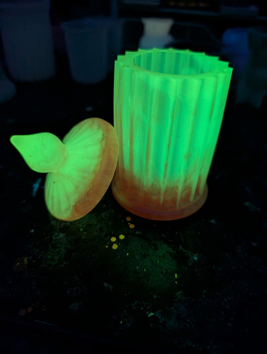 Tall Jar with Ridges