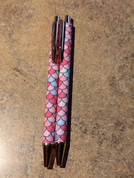 Pink Mermaid Pen with Clip #70