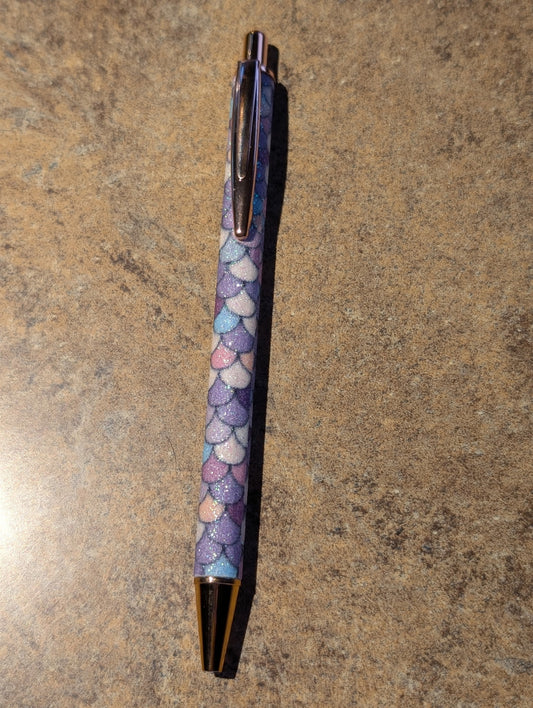 Purple Mermaid Pen with Clip #75