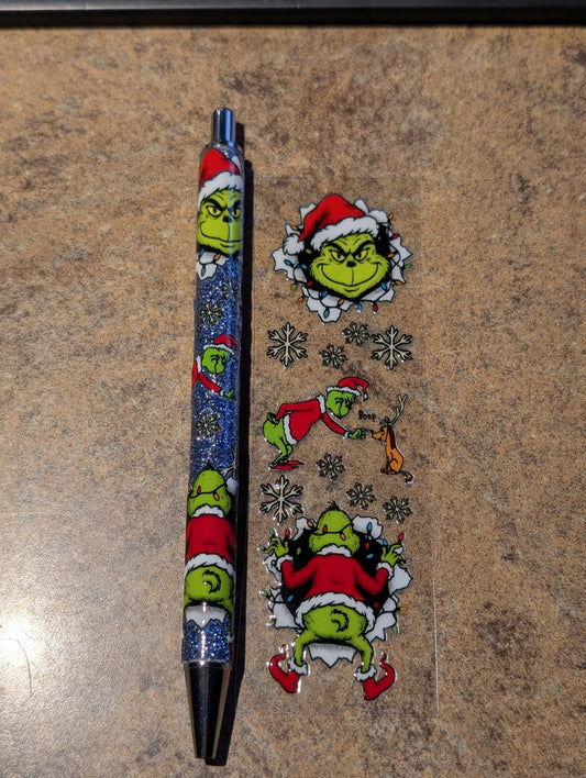 Grinch Glitter Pen #53