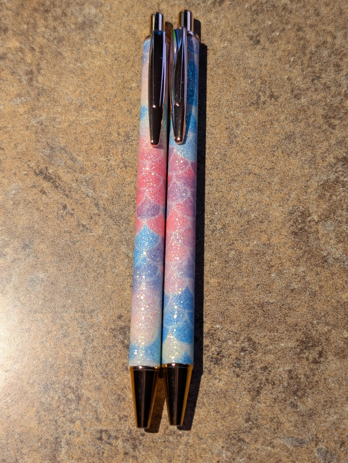 Pink and Blue Mermaid Pen with Clip #68