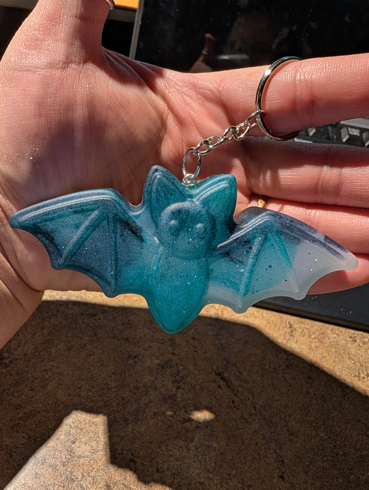 Halloween Bat Bulky Keychain #1
