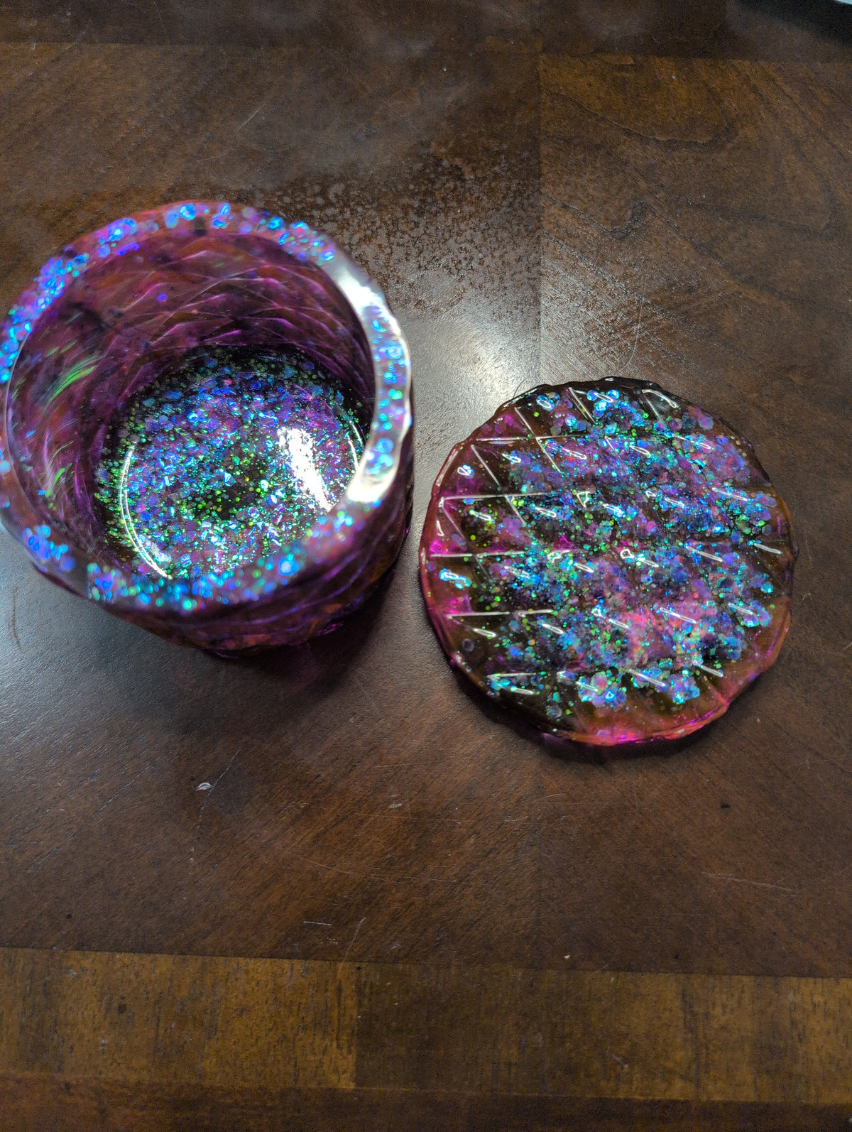 Diamond Jar Pink and Purple Glitter Shift